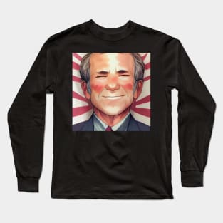 George W. Bush | Manga style portrait Long Sleeve T-Shirt